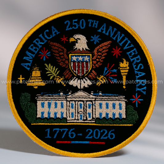 America 250th Commemorative Full Embroidered Patch
