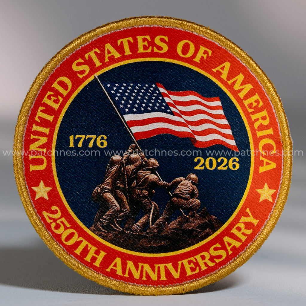 USA 250th Anniversary Military Patch - Printed Patch