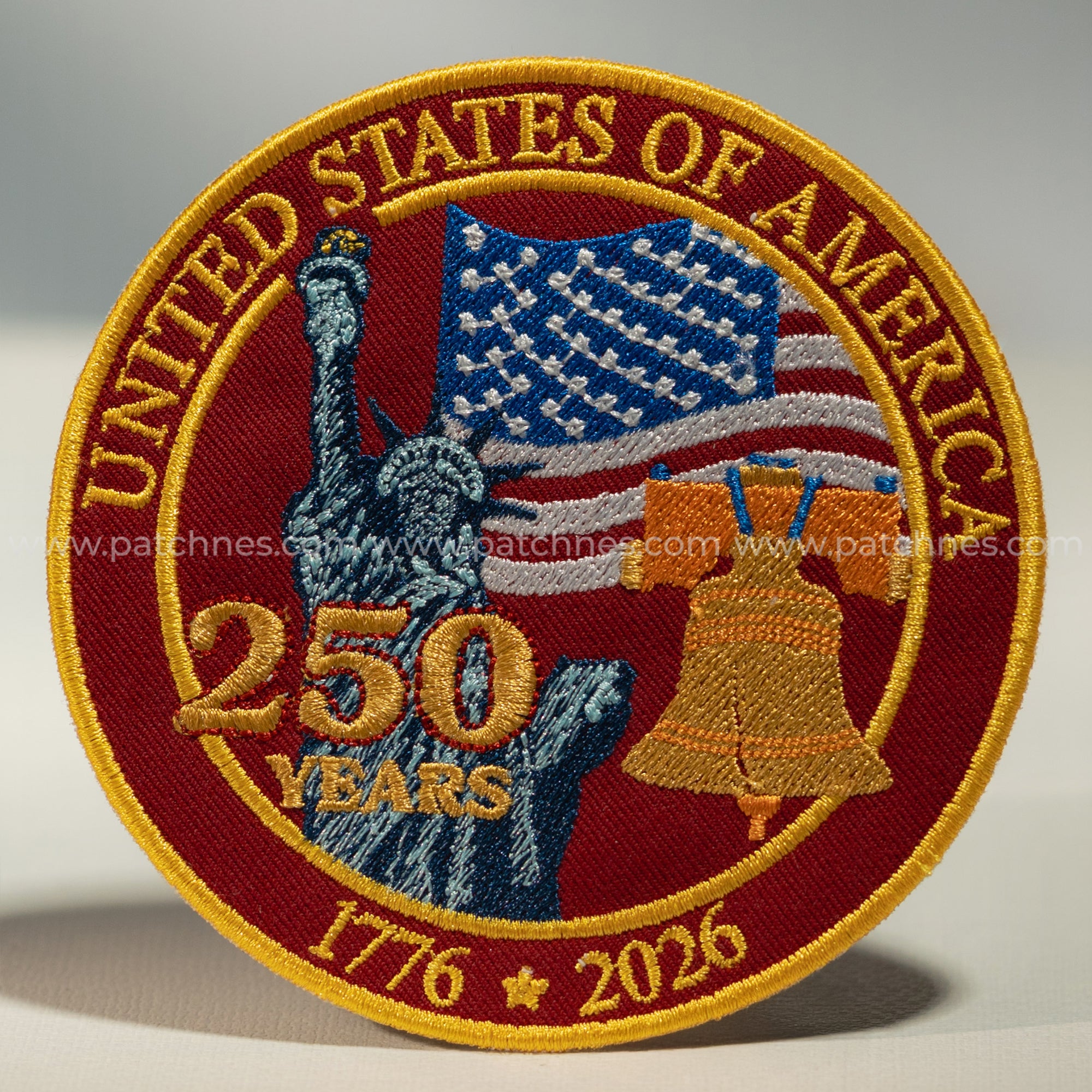 USA 250 Years Anniversary Patch – Fully Embroidered