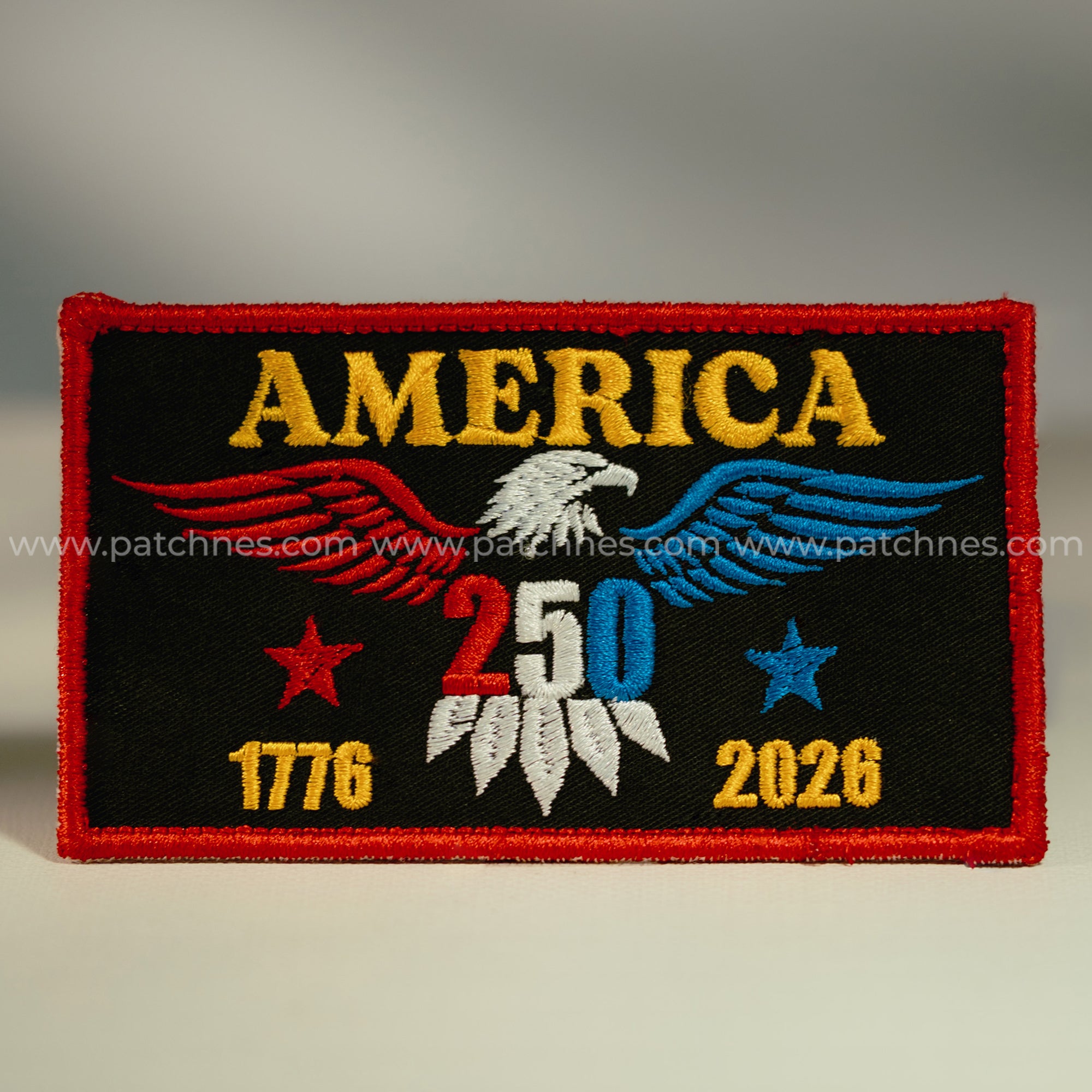Red Blue Gold USA Eagle Freedom Patch