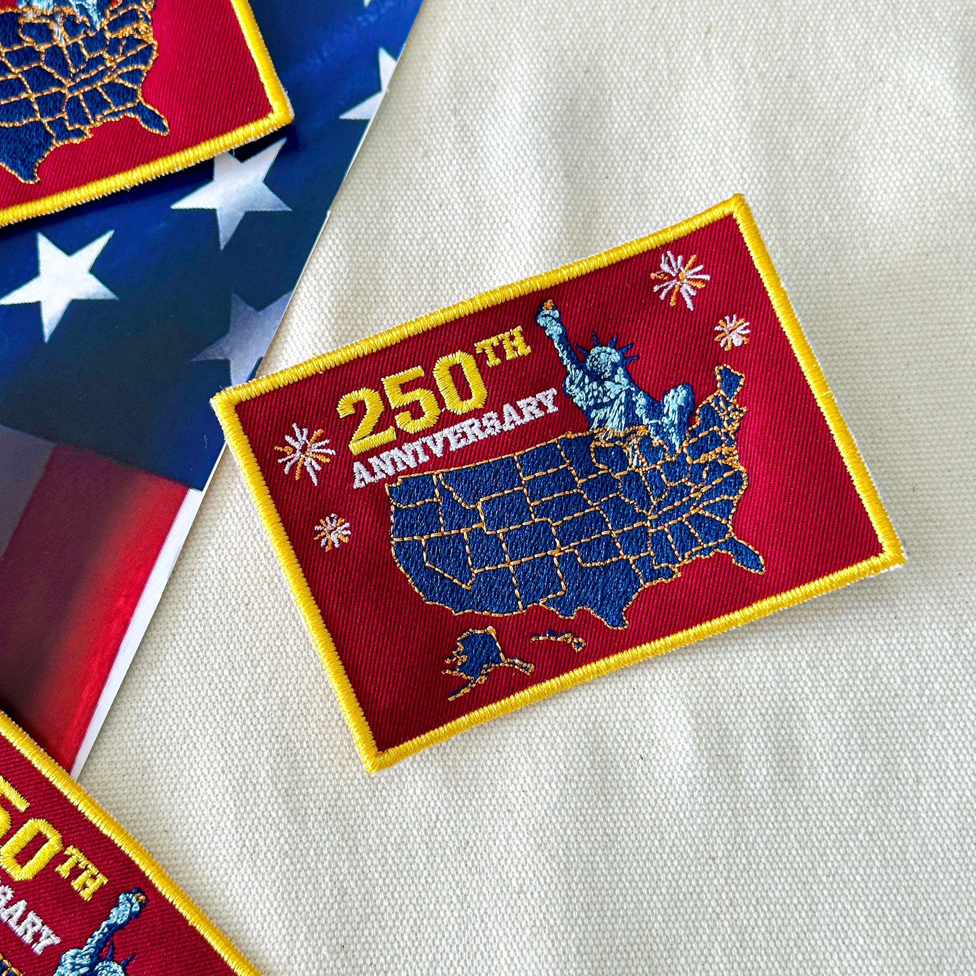 250 Years of Freedom Embroidered Patriotic Patch
