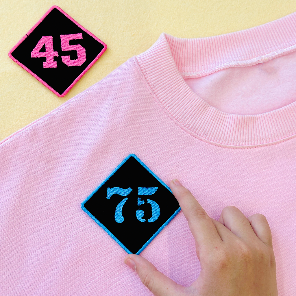 Personalized Number Patch – Custom Thread Color Embroidery