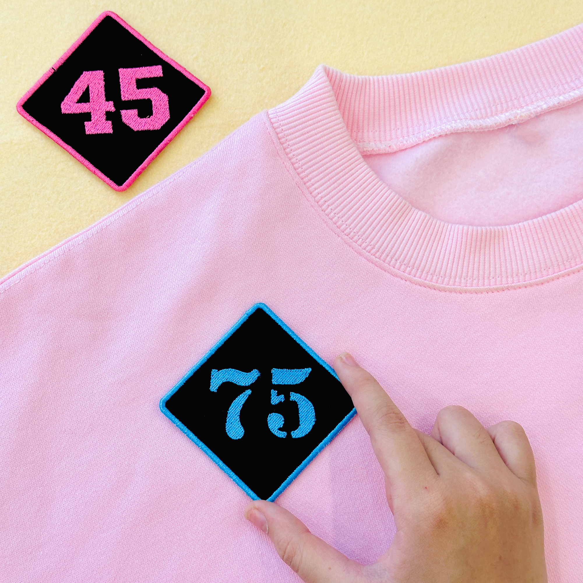 Personalized Number Patch – Custom Thread Color Embroidery