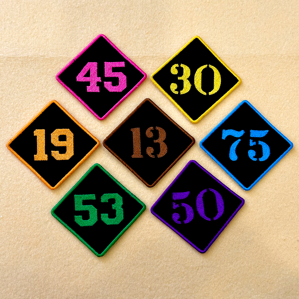 Personalized Number Patch – Custom Thread Color Embroidery