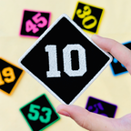 Personalized Number Patch – Custom Thread Color Embroidery