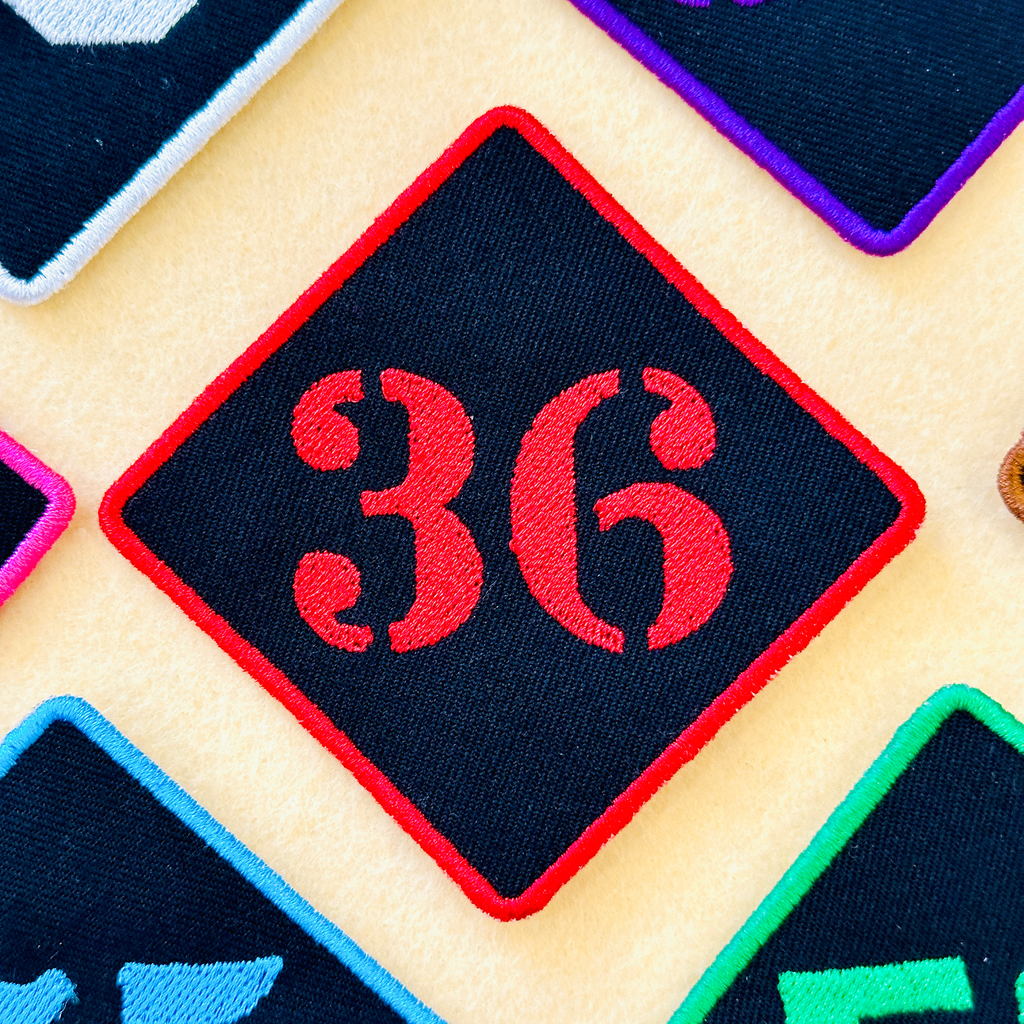 Personalized Number Patch – Custom Thread Color Embroidery