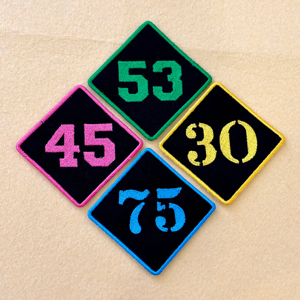 Personalized Number Patch – Custom Thread Color Embroidery