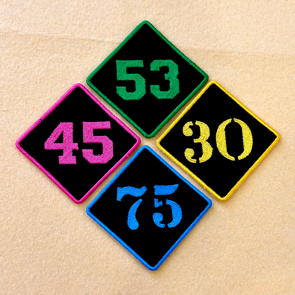 Personalized Number Patch – Custom Thread Color Embroidery