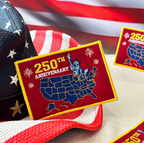 250 Years of Freedom Embroidered Patriotic Patch