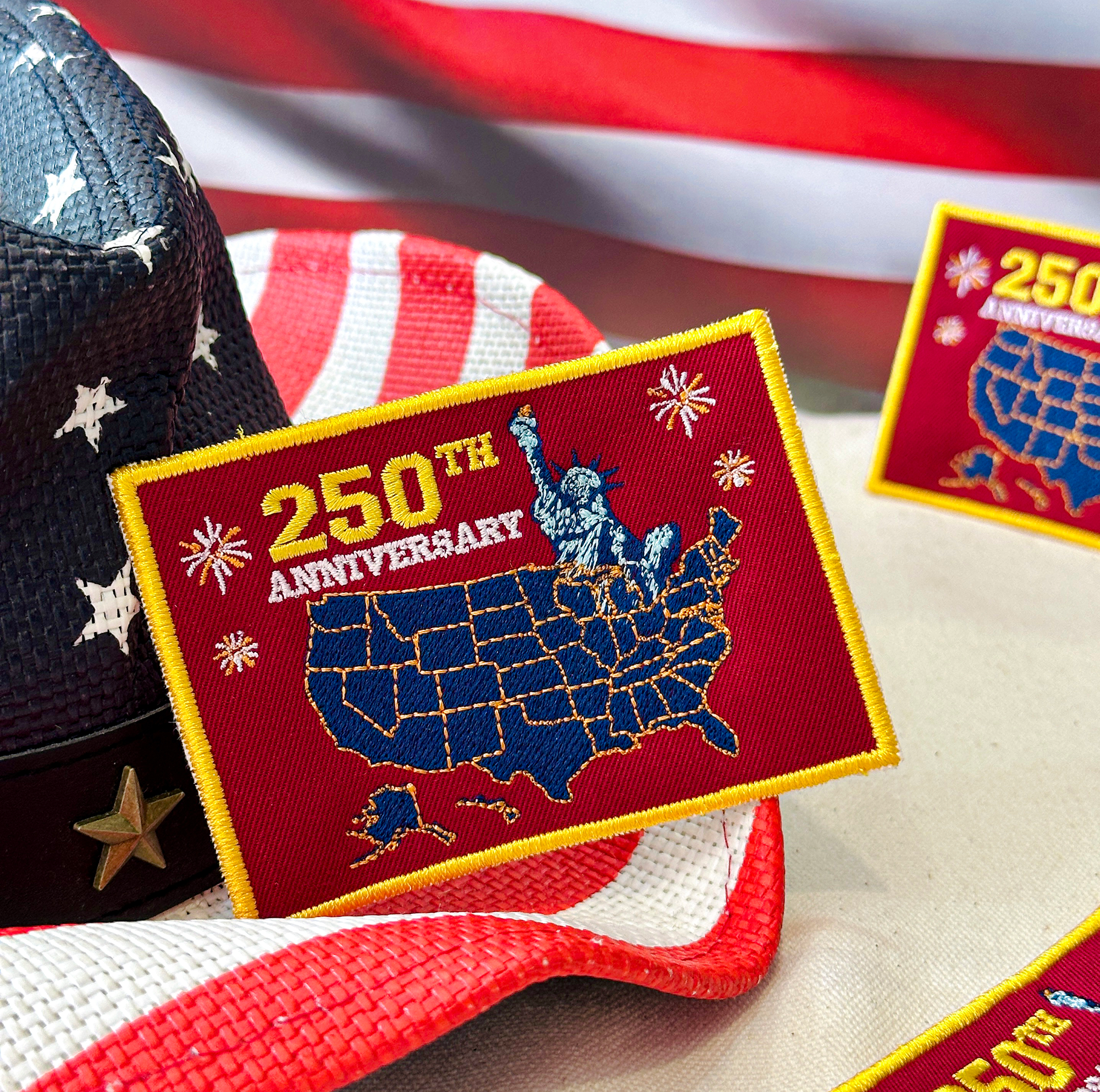 250 Years of Freedom Embroidered Patriotic Patch