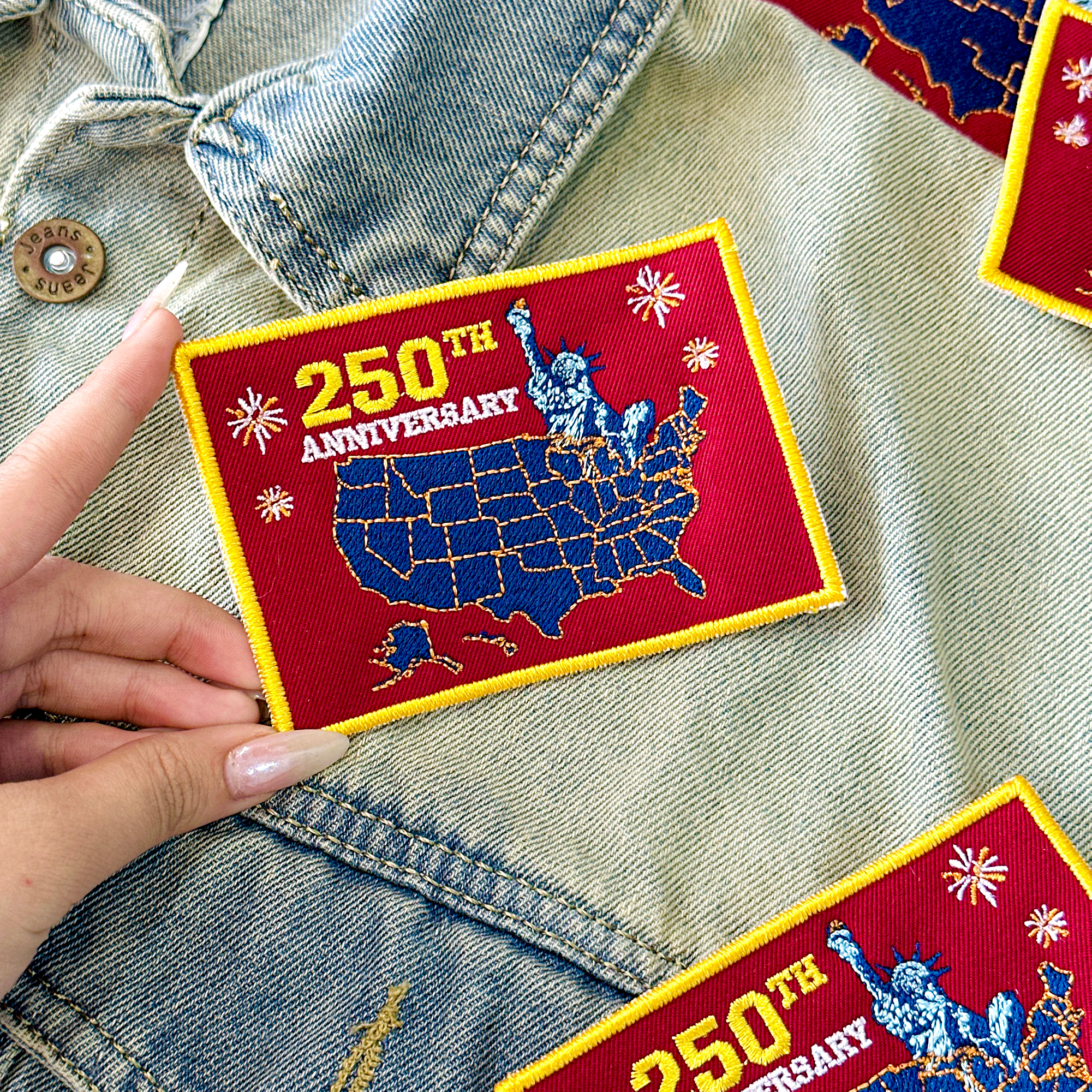 250 Years of Freedom Embroidered Patriotic Patch