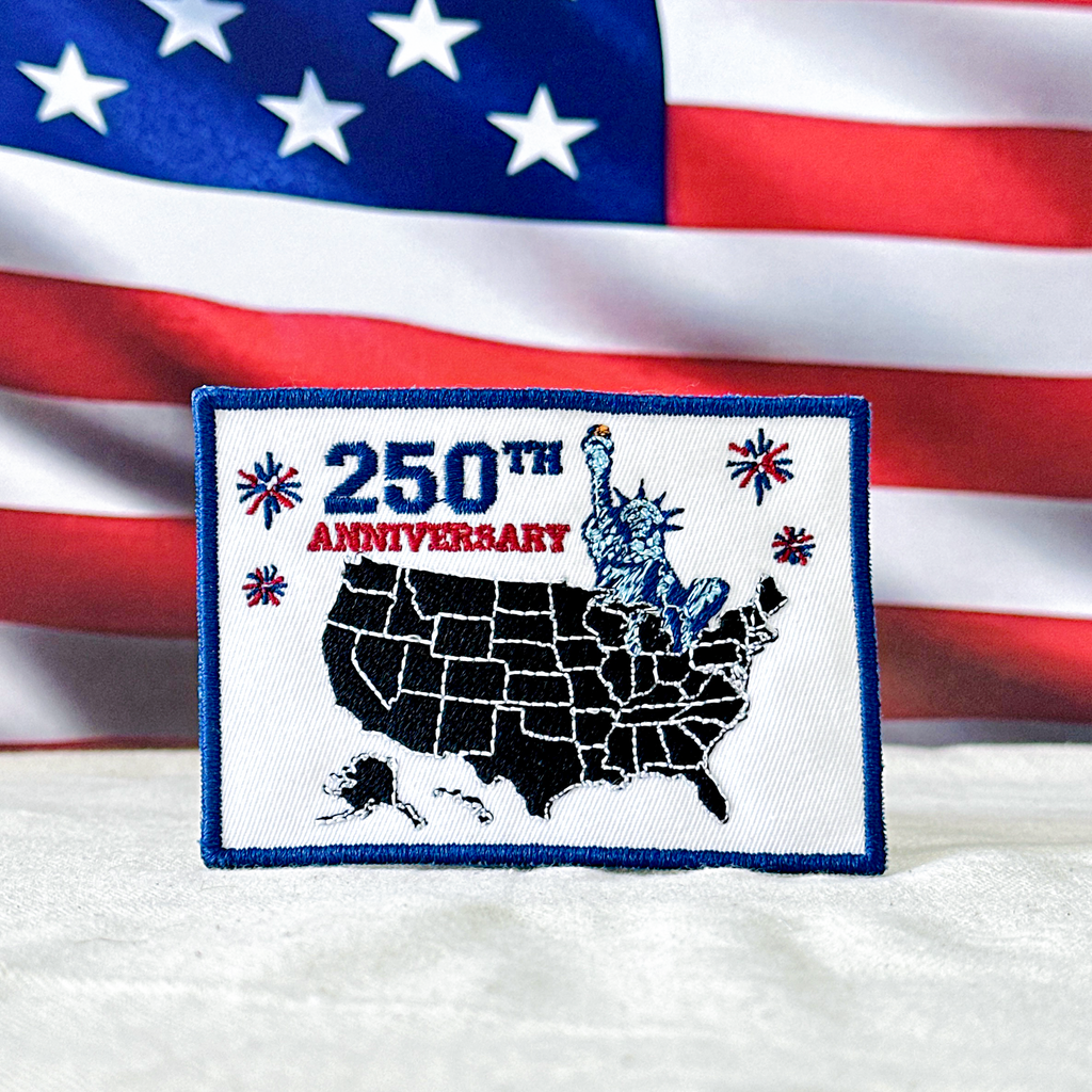 250 Years of Freedom American Flag Embroidered Patch