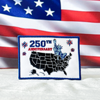 250 Years of Freedom American Flag Embroidered Patch