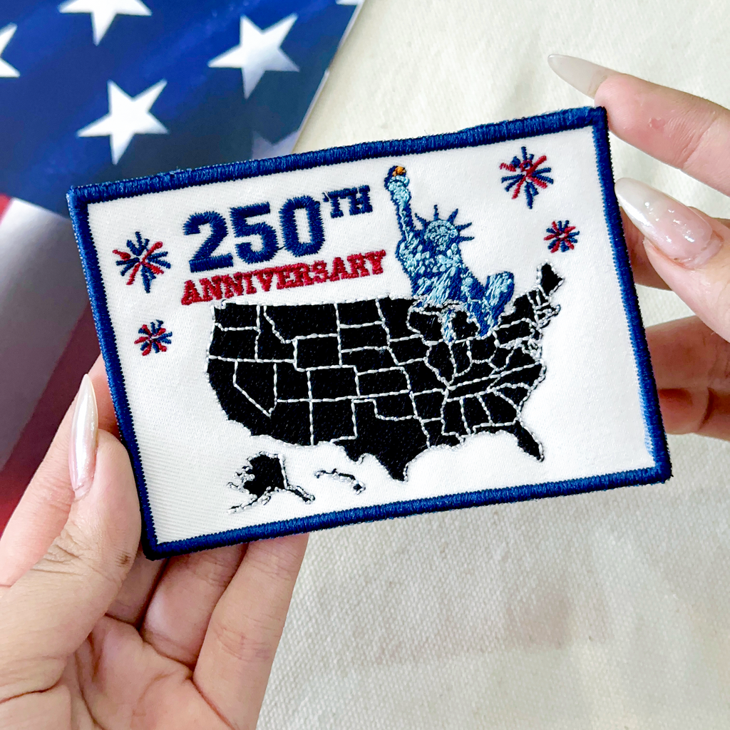 250 Years of Freedom American Flag Embroidered Patch