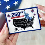 250 Years of Freedom American Flag Embroidered Patch