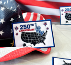 250 Years of Freedom American Flag Embroidered Patch