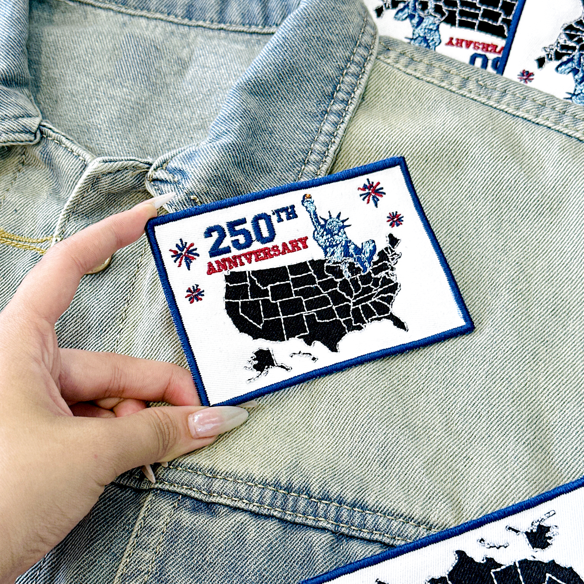 250 Years of Freedom American Flag Embroidered Patch