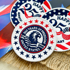 250 Years Of Freedom Embroidered Patriotic 4th of July American Patch