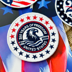 250 Years Of Freedom Embroidered Patriotic 4th of July American Patch