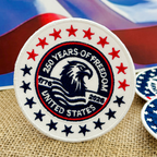 250 Years Of Freedom Embroidered Patriotic 4th of July American Patch