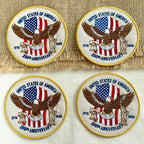 250th Anniversary USA Eagle Patch – American Flag, Liberty Bell & Statue of Liberty Embroidered Design