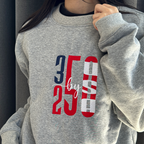 Patriotic USA 1776–2026 Embroidered Sweatshirt