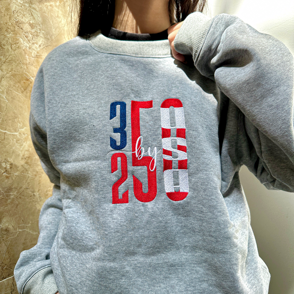 Patriotic USA 1776–2026 Embroidered Sweatshirt