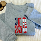 Patriotic USA 1776–2026 Embroidered Sweatshirt
