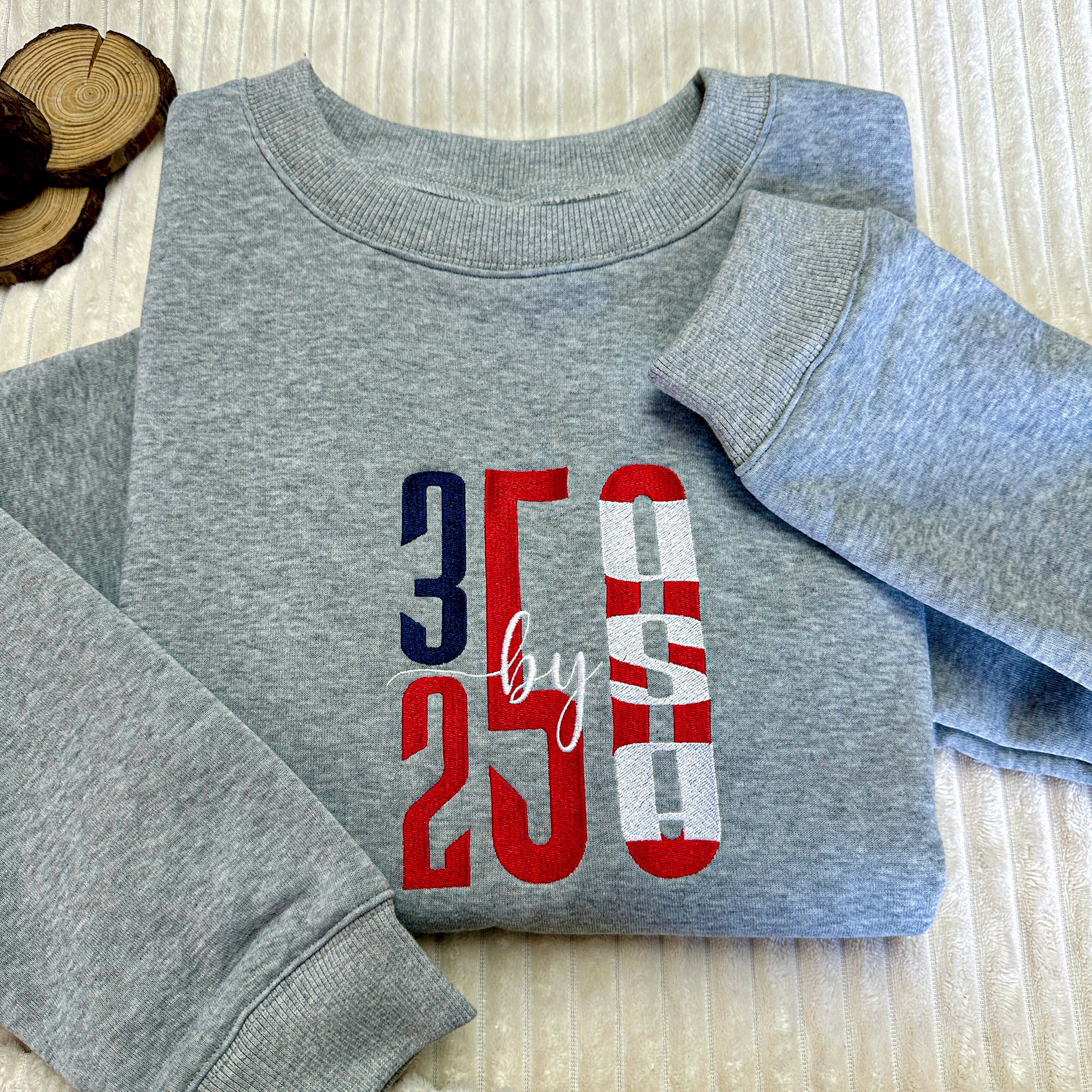 Patriotic USA 1776–2026 Embroidered Sweatshirt