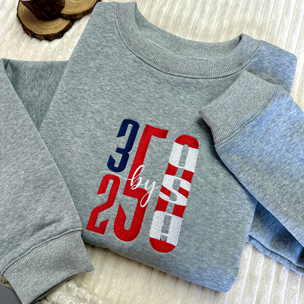 Patriotic USA 1776–2026 Embroidered Sweatshirt