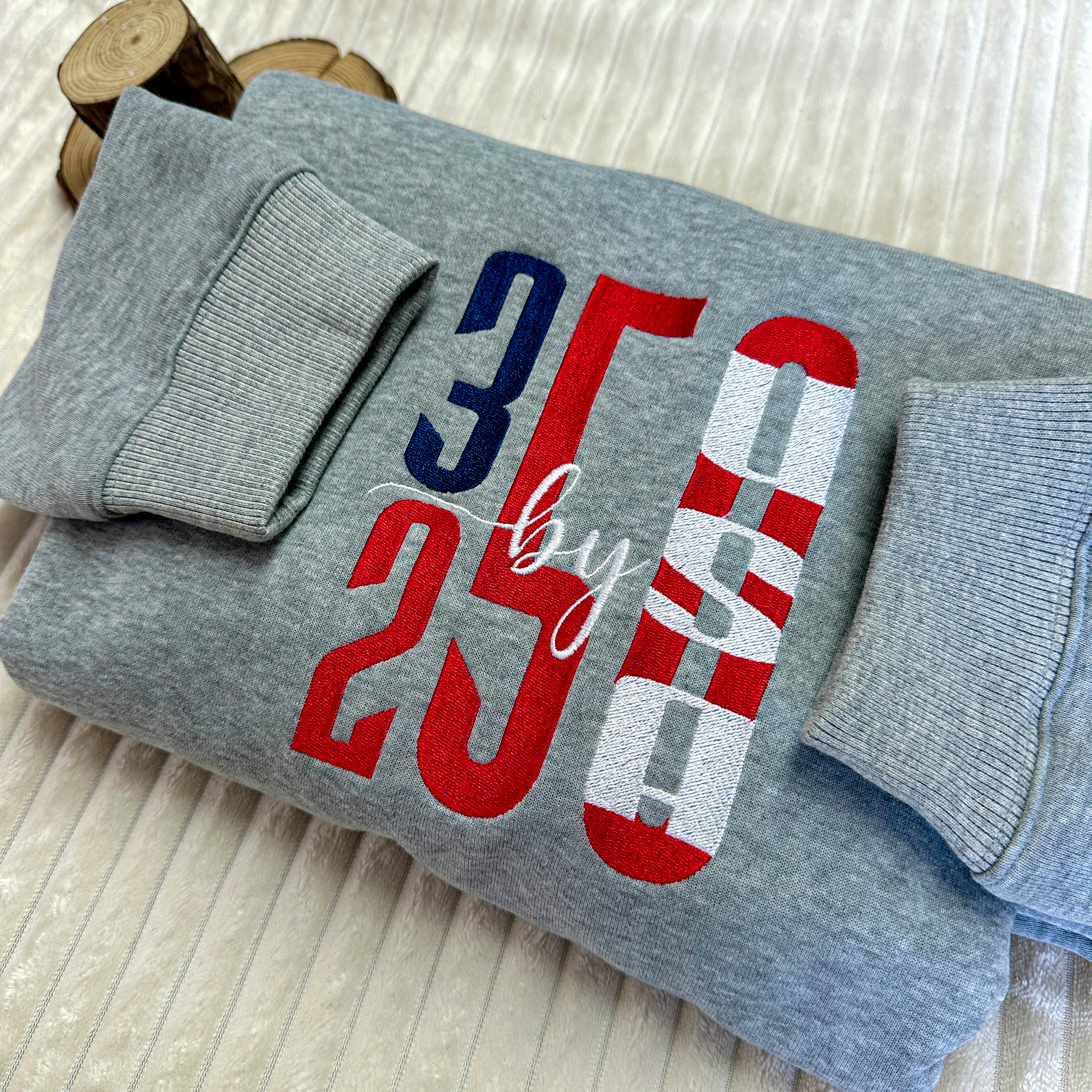 Patriotic USA 1776–2026 Embroidered Sweatshirt