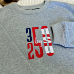Patriotic USA 1776–2026 Embroidered Sweatshirt