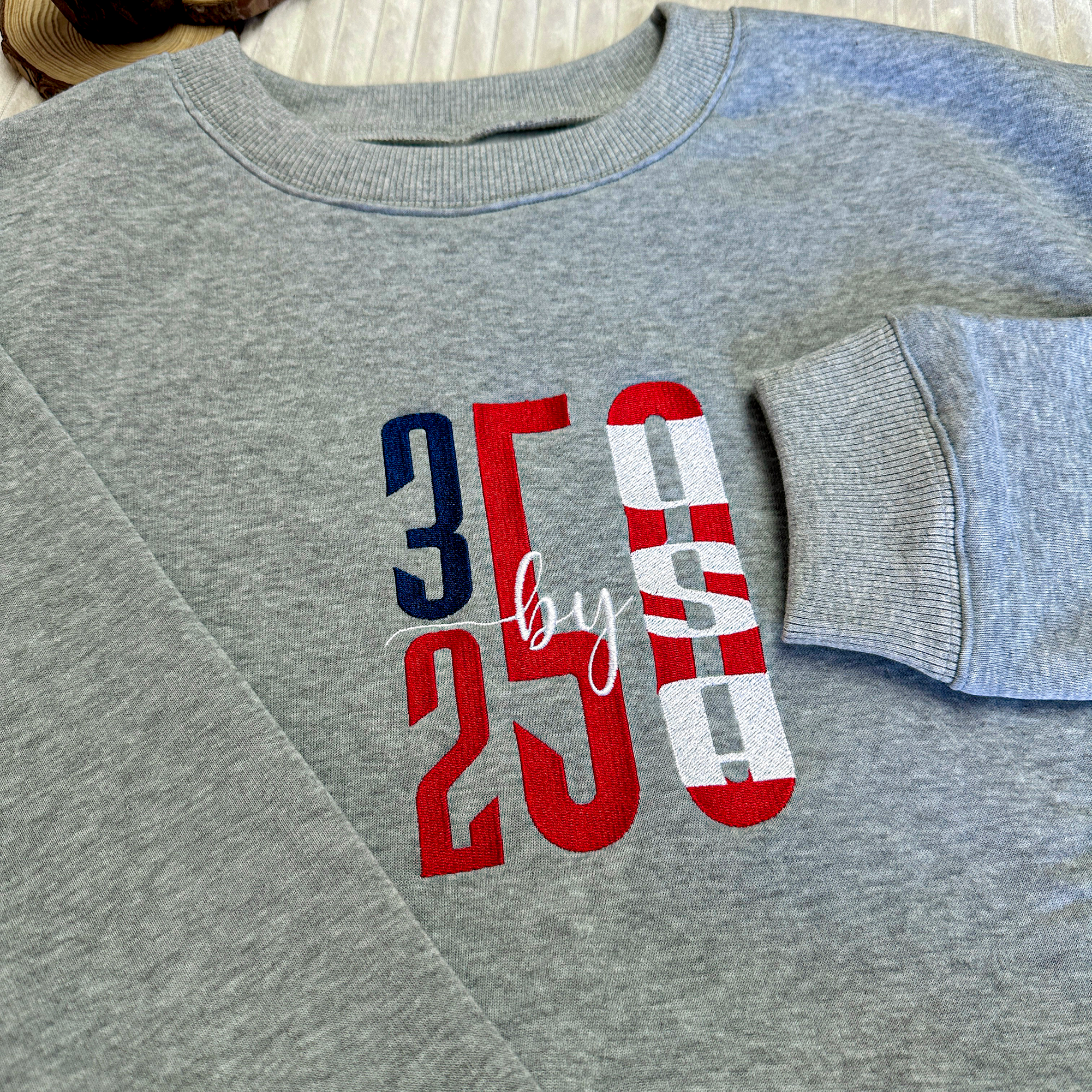 Patriotic USA 1776–2026 Embroidered Sweatshirt