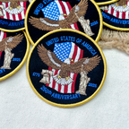 USA 250th Anniversary Patch – American Eagle & Liberty Design Full Embroidered 1776–2026 Emblem
