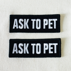 Dog Patch Ask To Pet Harness Badge Tag