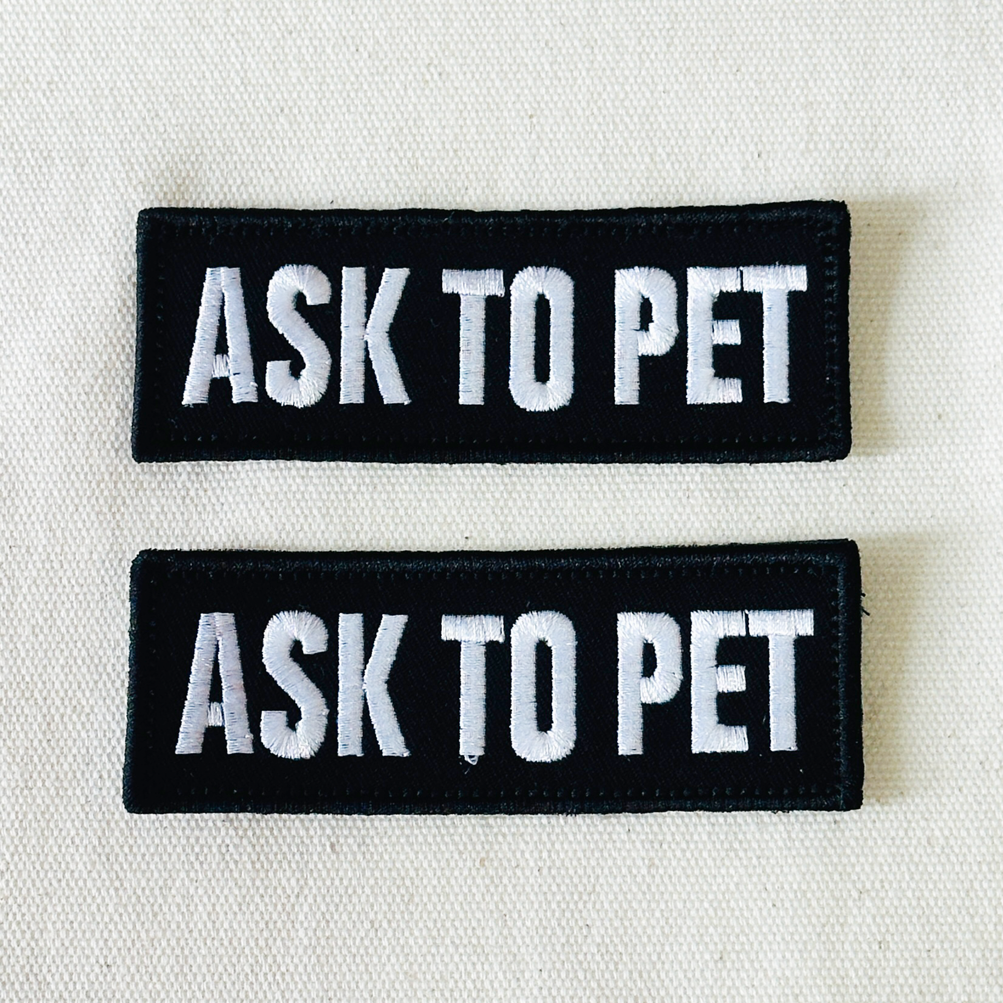Dog Patch Ask To Pet Harness Badge Tag