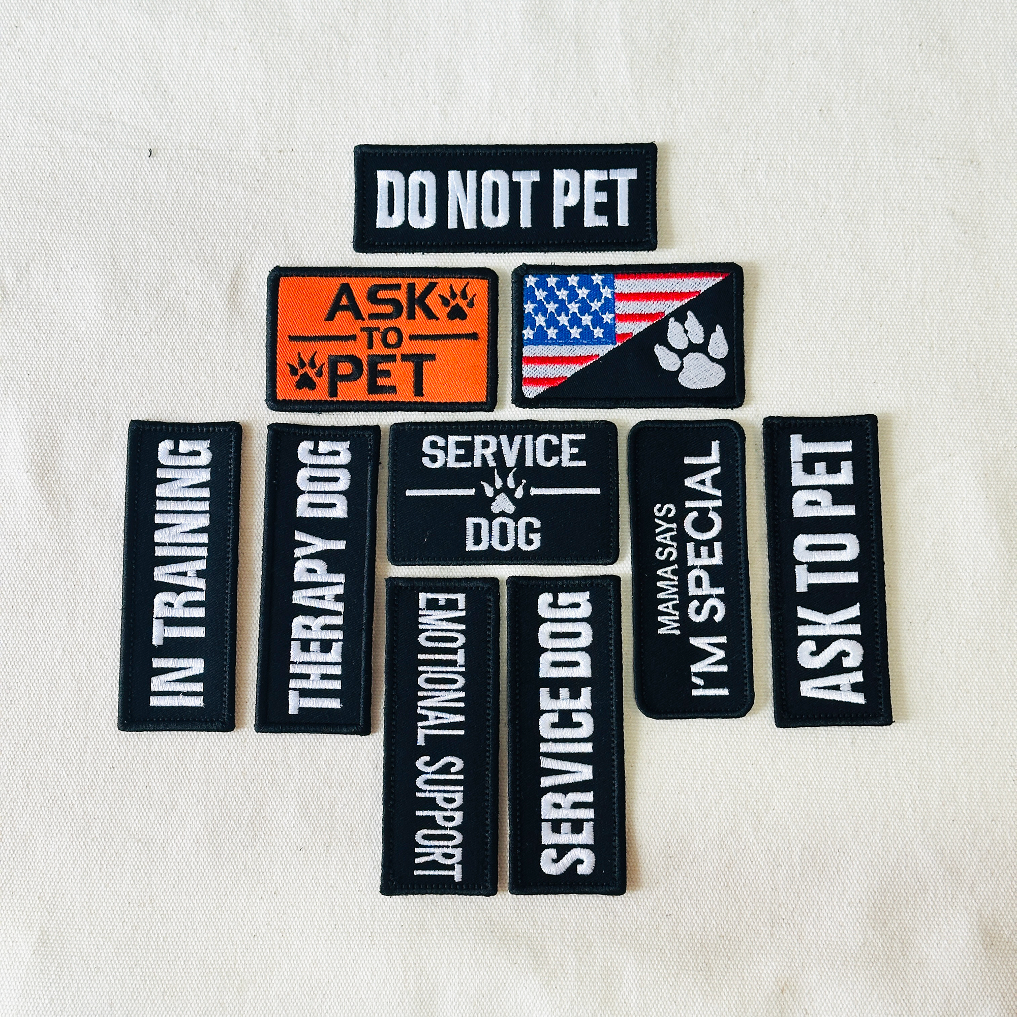 Dog Patch Ask To Pet Harness Badge Tag