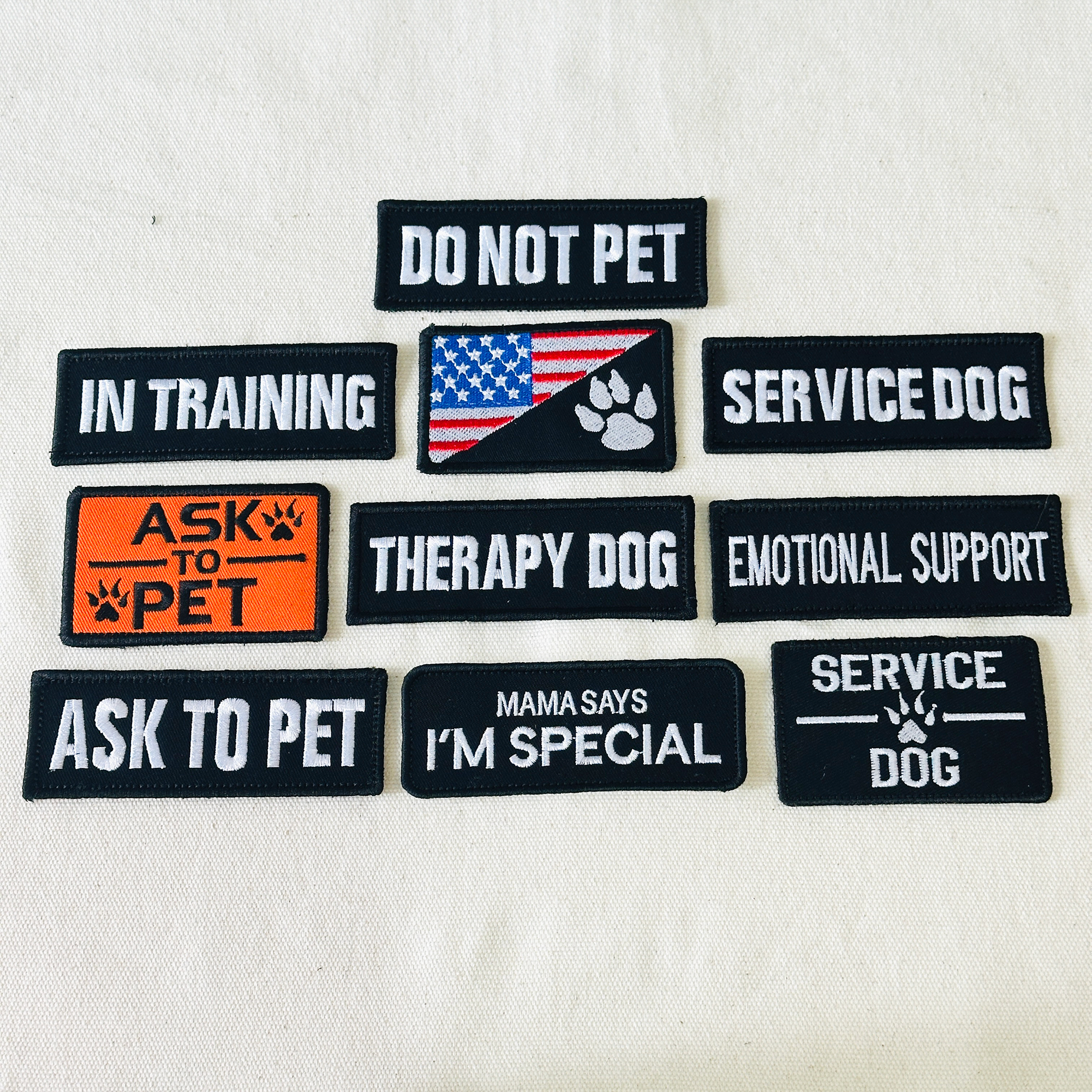 Dog Patch Ask To Pet Harness Badge Tag