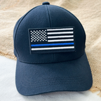 Thin Blue Line US Flag Patch, Embroidered Police Flag, 250th US Patch