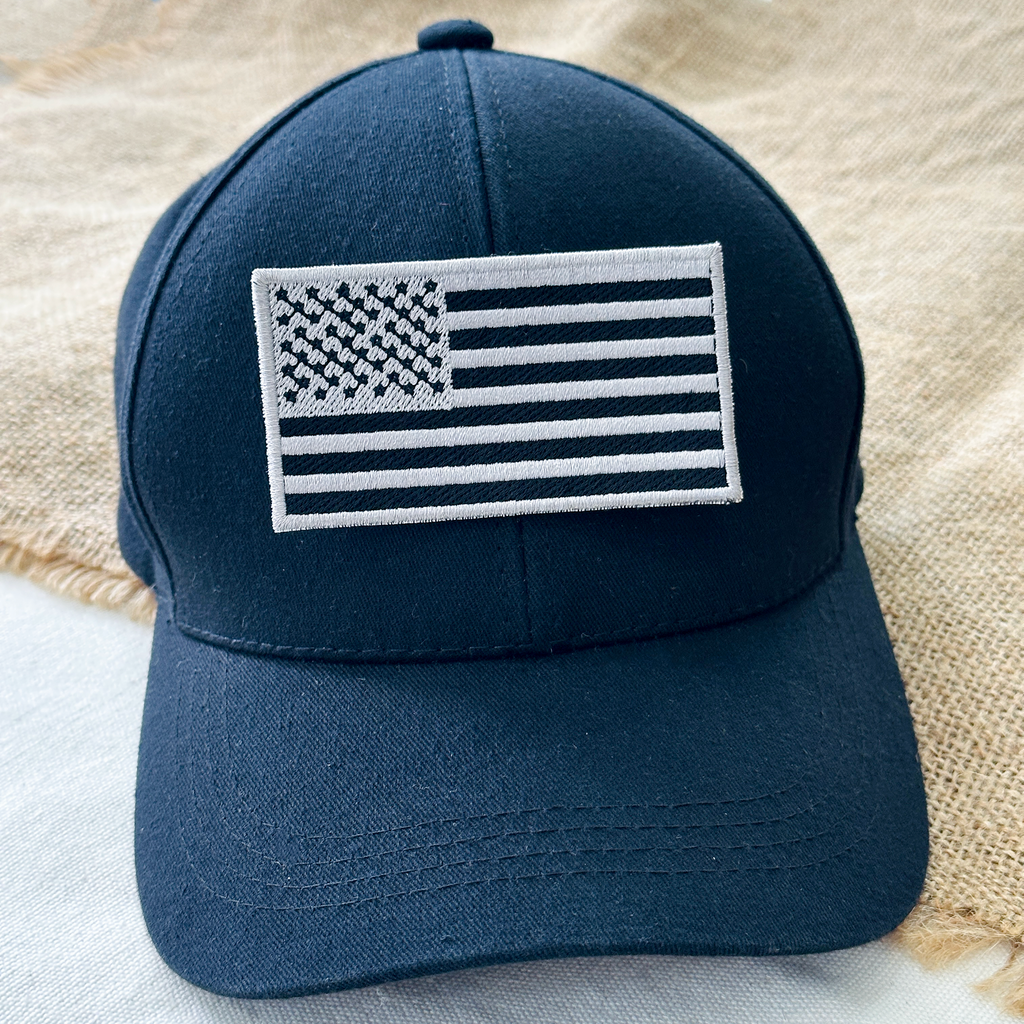 American Flag Patch USA Emblem Black & Gray Embroidered Iron On Applique for Backpacks, Military Gear, Uniform Shoulder, USA Flag Patch