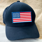 American Flag Embroidered, USA Hat Patch, Patriotic Gift, Iron On or Sew On
