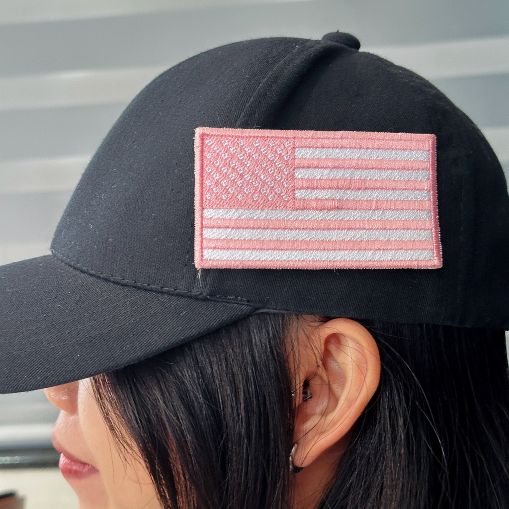 Pink American Flag Patch, Tactical USA Flag Patch, Women's Patriotic Patches, 250th US Flag Patch