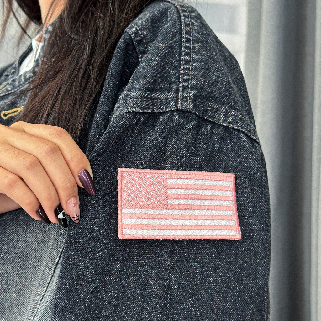 Pink American Flag Patch, Tactical USA Flag Patch, Women's Patriotic Patches, 250th US Flag Patch