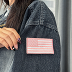 Pink American Flag Patch, Tactical USA Flag Patch, Women's Patriotic Patches, 250th US Flag Patch