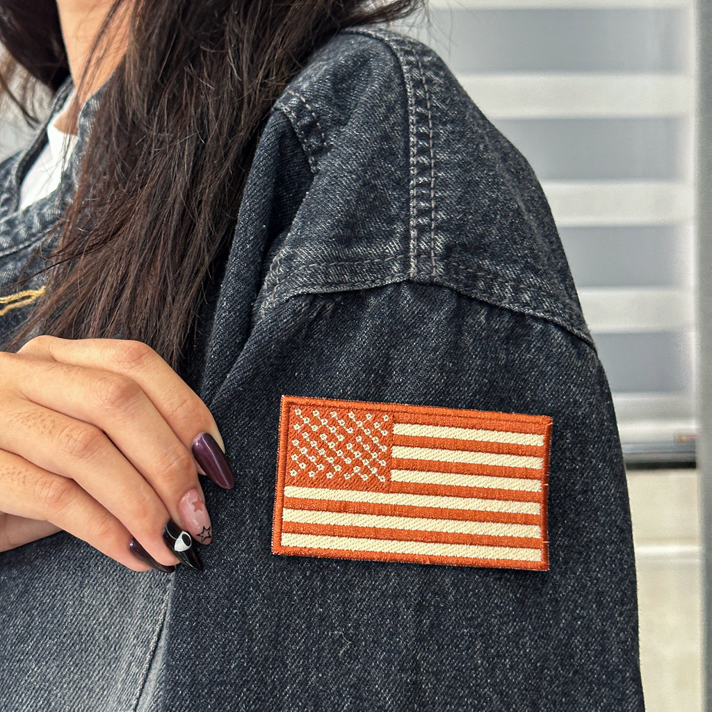 American Flag Patch - Us Desert Tan Subdued Shoulder Usa Embroidered Patch