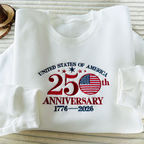 Vintage 250th Anniversary 1776-2026 Embroidered Sweatshirt