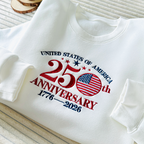 Vintage 250th Anniversary 1776-2026 Embroidered Sweatshirt