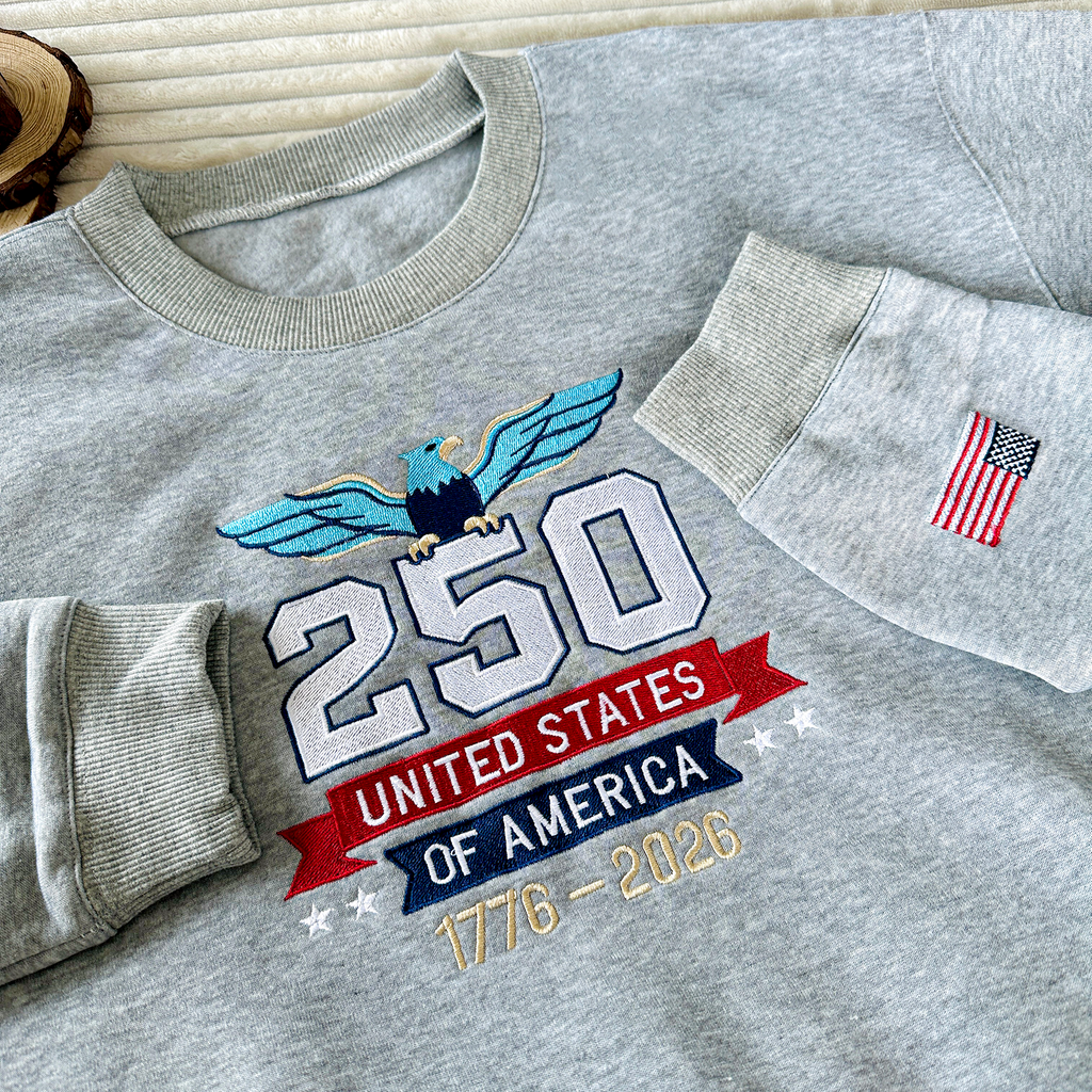 Freedom Eagle USA 250 Embroidered Sweatshirt