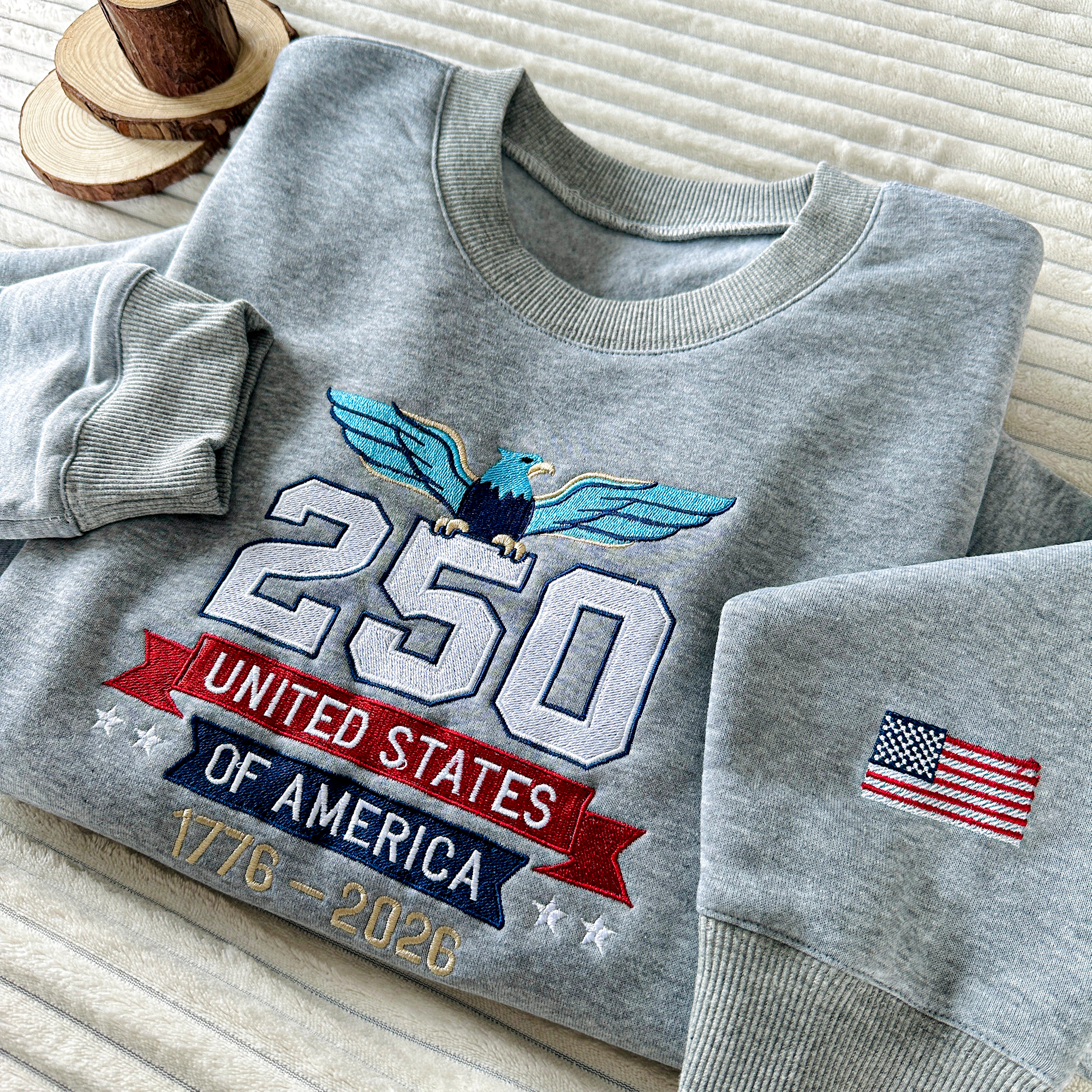 Freedom Eagle USA 250 Embroidered Sweatshirt