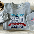 Freedom Eagle USA 250 Embroidered Sweatshirt